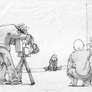 On set directiong a music video. Drawing by Jeppe Sandholt